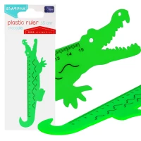 Ilustracja STARPAK Linijka Plastikowa 15cm Krokodyl 470964