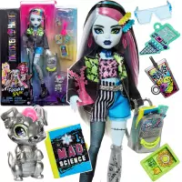 Ilustracja produktu Mattel Monster High Lalka Frankie Stein +Zwierzątko Piesek Watzie HXH73