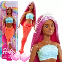 Ilustracja produktu Mattel Barbie Lalka Syrenka Koralowy Ogon HRR04 