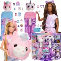 Ilustracja produktu Mattel Lalka Barbie Cutie Rev Piżama Party Zestaw Prezentowy HRY15