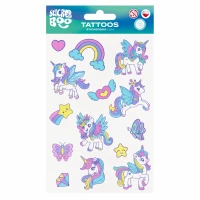 Ilustracja Sticker Boo Tatuaż Zmywalny Dla Dzieci Unicorrn 540444