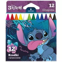 Ilustracja Coolpack Kredki Świecowe Stitch 12 Kolorów 54809PTR