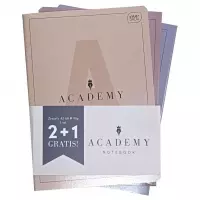 Ilustracja produktu Interdruk Zeszyt Academy A5 60 kartek kratka 3 sztuki 355997