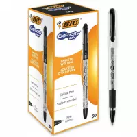 Ilustracja produktu Bic Długopis ze Skuwką Gelocity Stic 30 Sztuk Czarny 546301