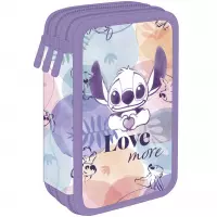 Ilustracja produktu CoolPack Jumper 3 Piórnik Trzykomorowy z Wyposażeniem Stitch Pastel F067885