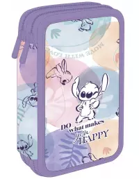 Ilustracja produktu CoolPack Jumper 2 Piórnik Dwukomorowy Z Wyposażeniem Stitch Pastel F066885