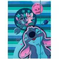 Ilustracja produktu Coolpack Teczka z Gumką A4 Stitch Blue wzór 1 74784PTR