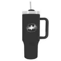 Ilustracja produktu Kubek Podróżny ze Słomką  Batman - Logo - 1180 ml