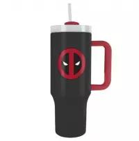 Ilustracja produktu Kubek Podróżny ze Słomką Marvel Deadpool - Symbol - 1180 ml