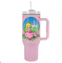 Ilustracja produktu Kubek Podróżny ze Słomką Super Mario (Peach) - 1180 ml