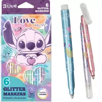 Ilustracja produktu Coolpack Flamastry Brokatowe Stitch Pastel 6 Kolorów 92009PTR