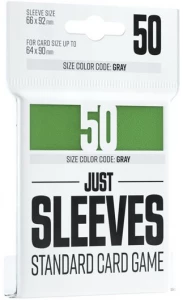 Ilustracja produktu Gamegenic: Just Sleeves - Standard Card Game Sleeves (66x91 mm) - Koszulki na karty - Zielone - 50 sztuk