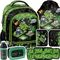 Ilustracja produktu Paso Zestaw Szkolny 5el. Pixel Game Plecak PP24XL-260 + Piórnik PP24XL-P001BW + Worek PP24XL-712