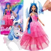 Ilustracja produktu Lalka Barbie Sappsire Szcypta Magii Skrzydlaty Jednorożec HRR16