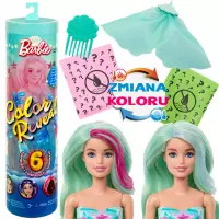 Ilustracja produktu Mattel Lalka Barbie Niespodzianka Color Rev Syrenka HRK12