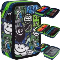 Ilustracja CoolPack Jumper 3 Piórnik Trzykomorowy Z Wyposażeniem Monster Team F067824