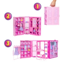 4. Mattel Barbie Garderoba Szafa Marzeń HXD59 