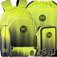 1. CoolPack Zestaw Szkolny Gradient Lemon 5el. Plecak Jerry E29510/F + Worek E70510 + Piórnik E66510 + Saszetka E61510 + Butelka Z04510