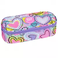 1. Coolpack Campus Piórnik Tuba Usztywniona z Organizerem Pastel Heart F062832